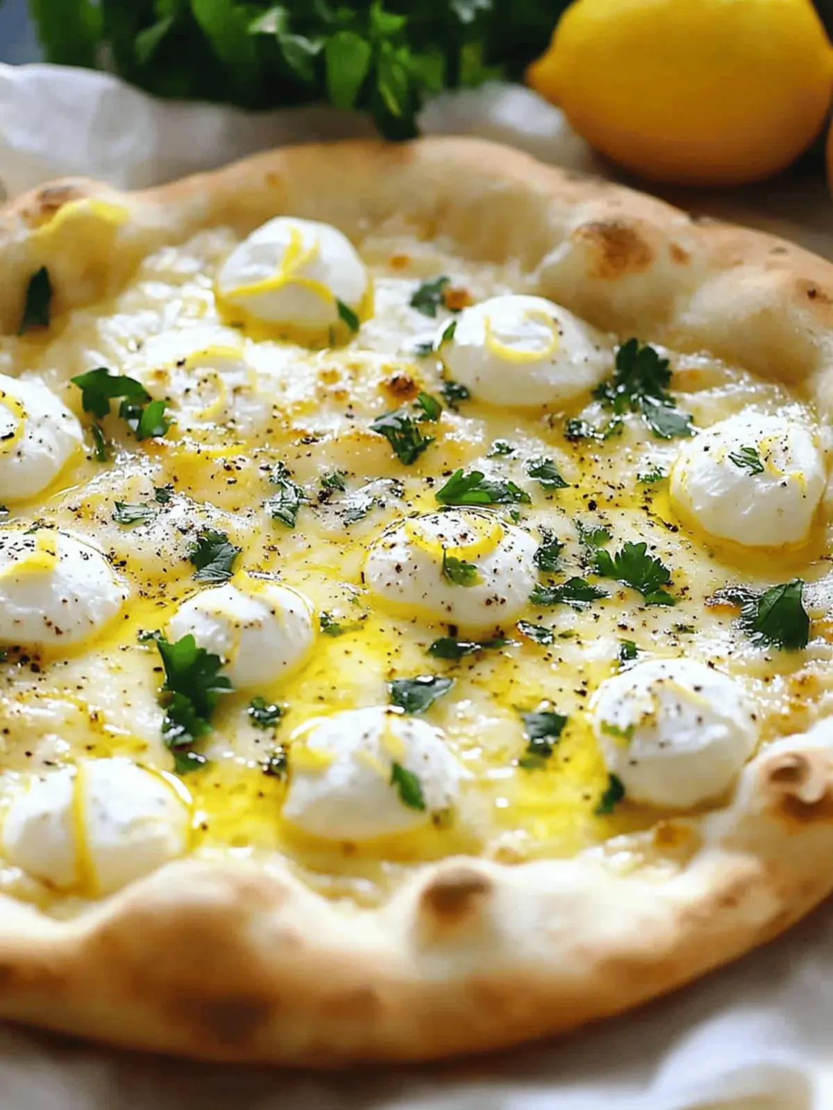 Lemon Mozzarella Pizza