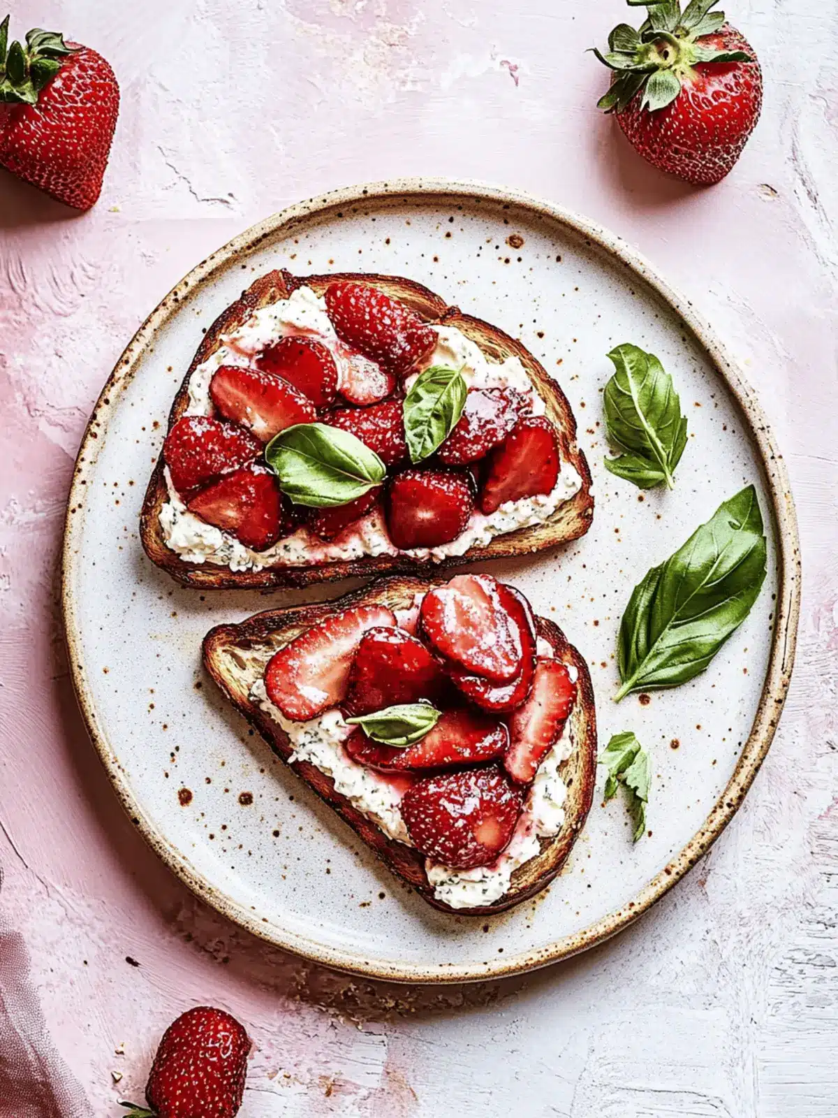 Roasted Strawberry Ricotta Toast