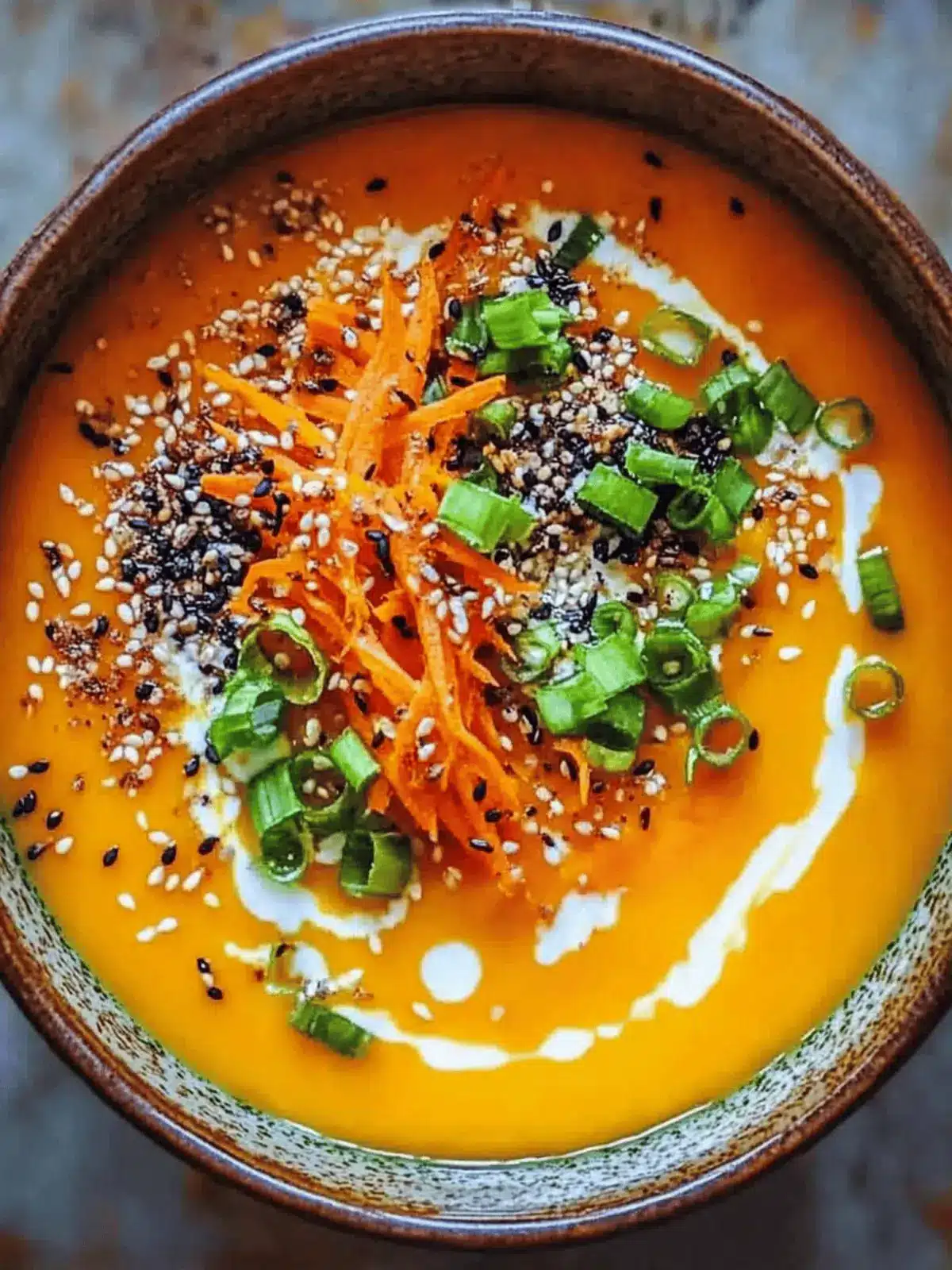 Spicy Miso Carrot Soup