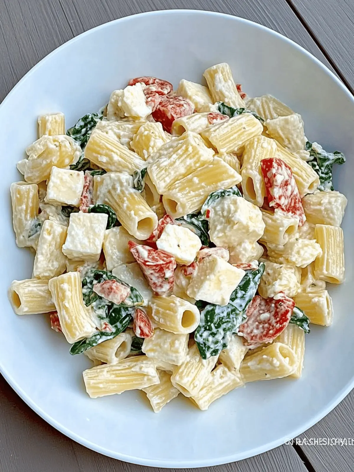 Spinach Smoked Mozzarella Pasta Salad