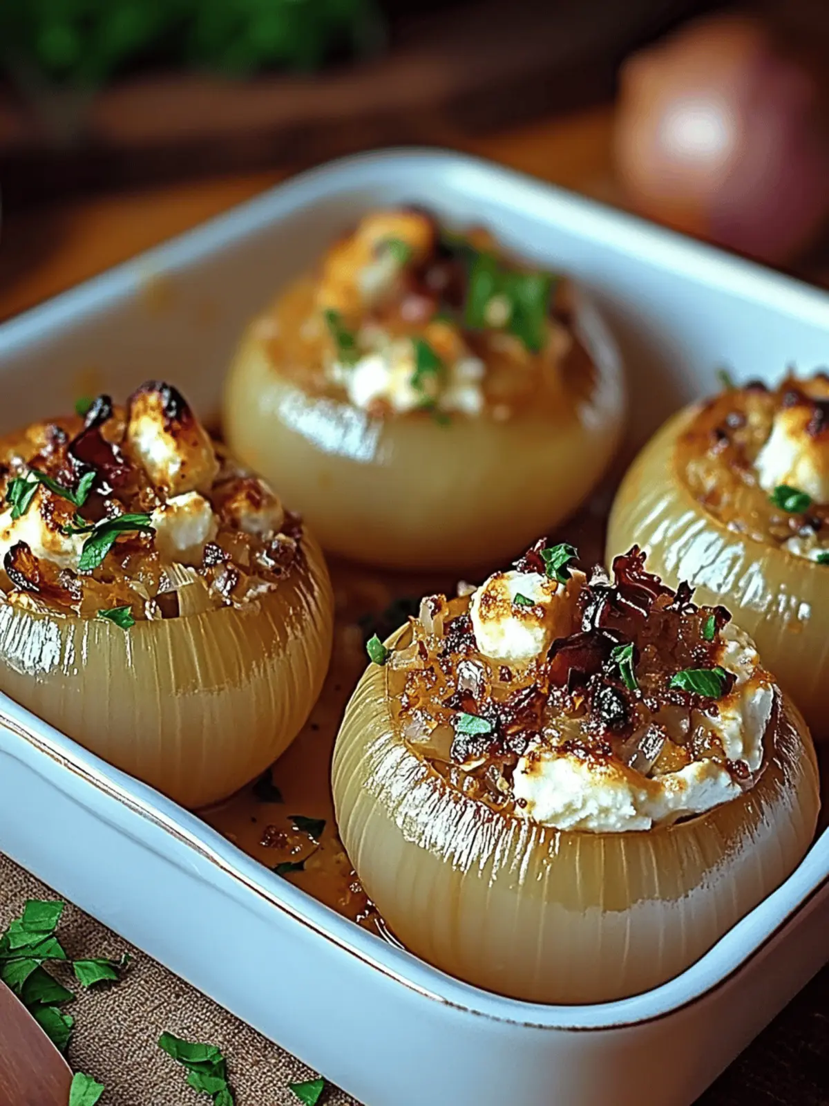 Greek Stuffed Onions
