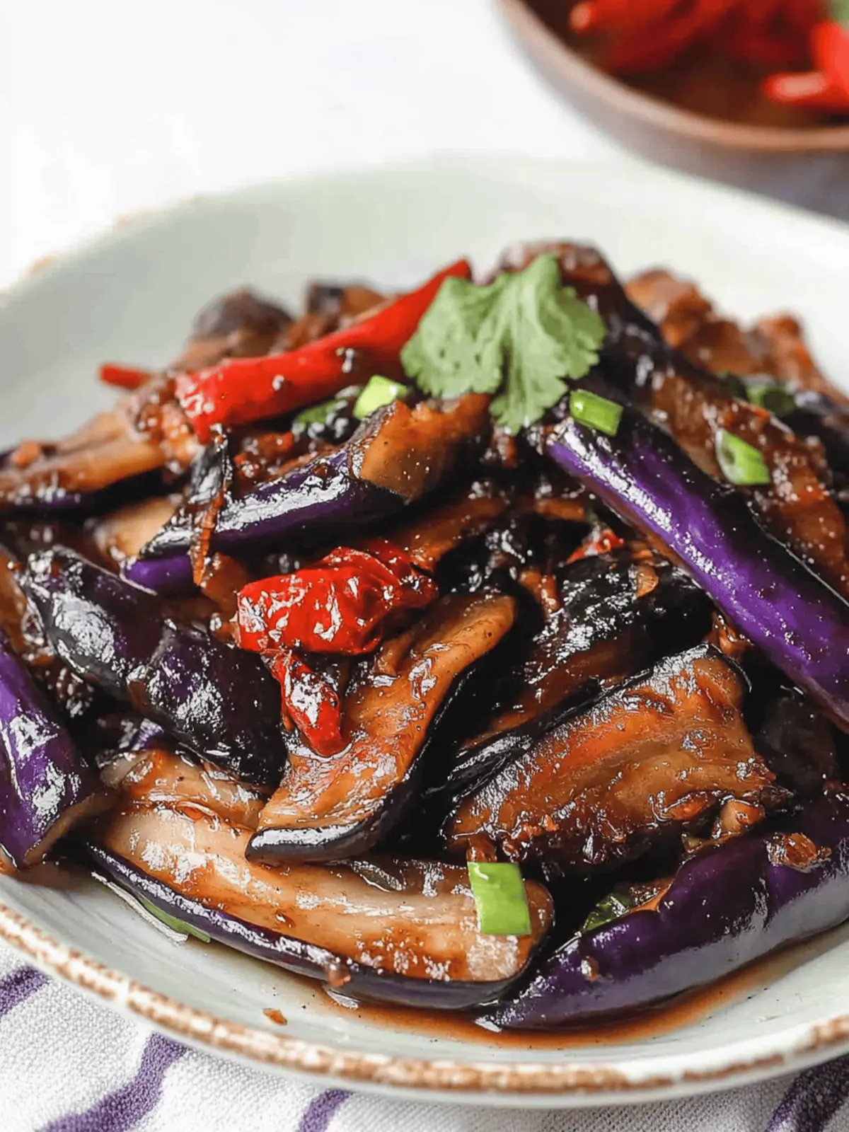 Chinese Spicy Garlic Eggplant