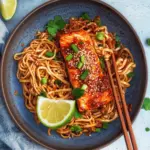 Asian Salmon with Noodles