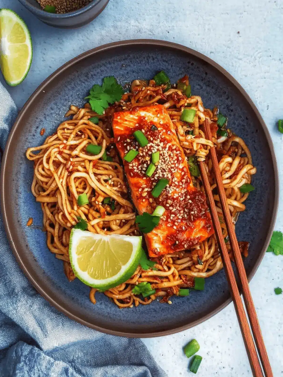 Asian Salmon with Noodles