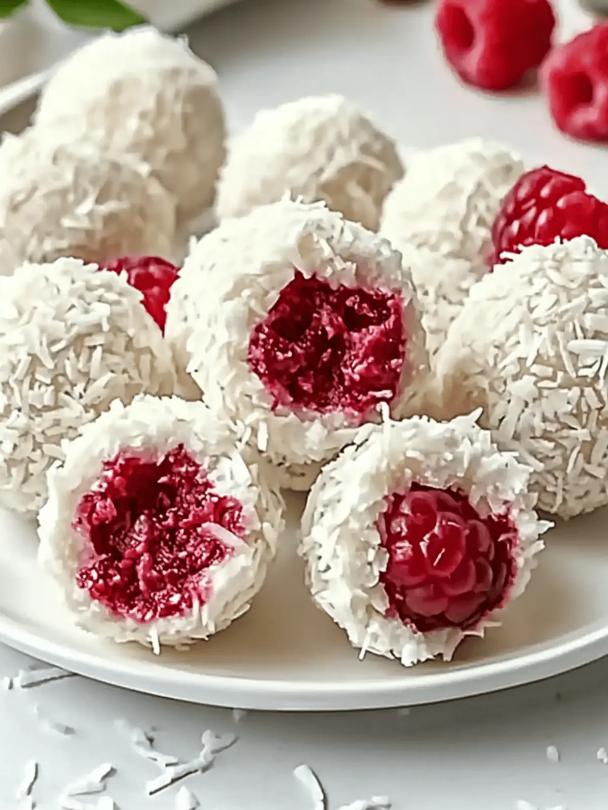 Raspberry Coconut Balls