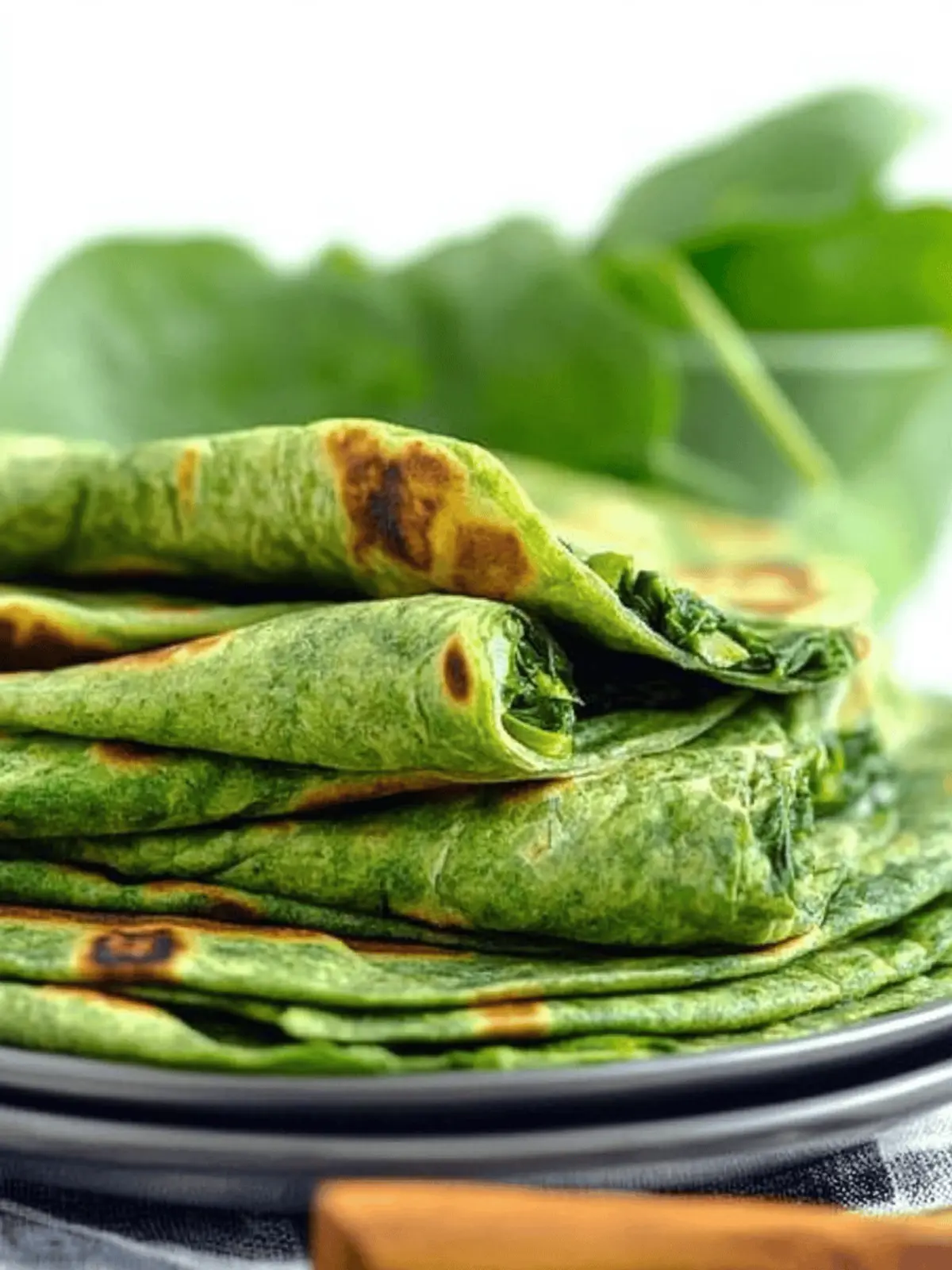 Homemade Spinach Tortillas