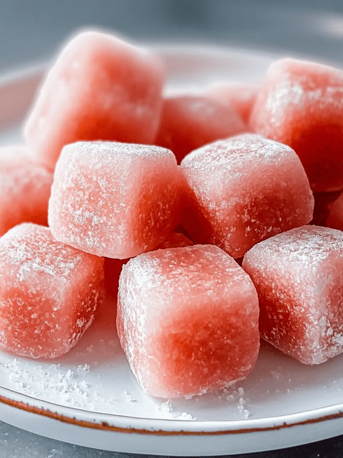 Watermelon Mochi