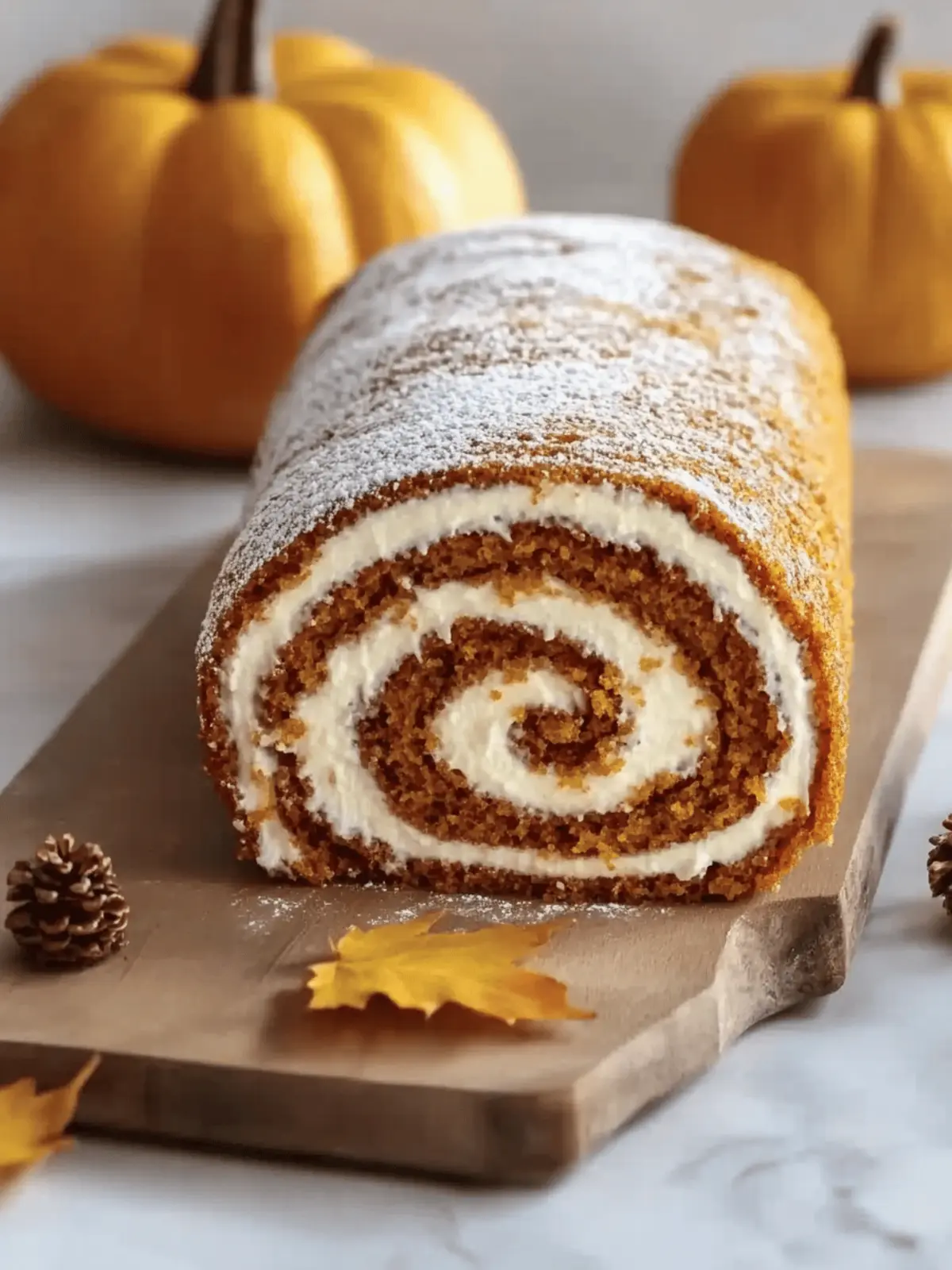Fall Pumpkin Spice Roll Cake
