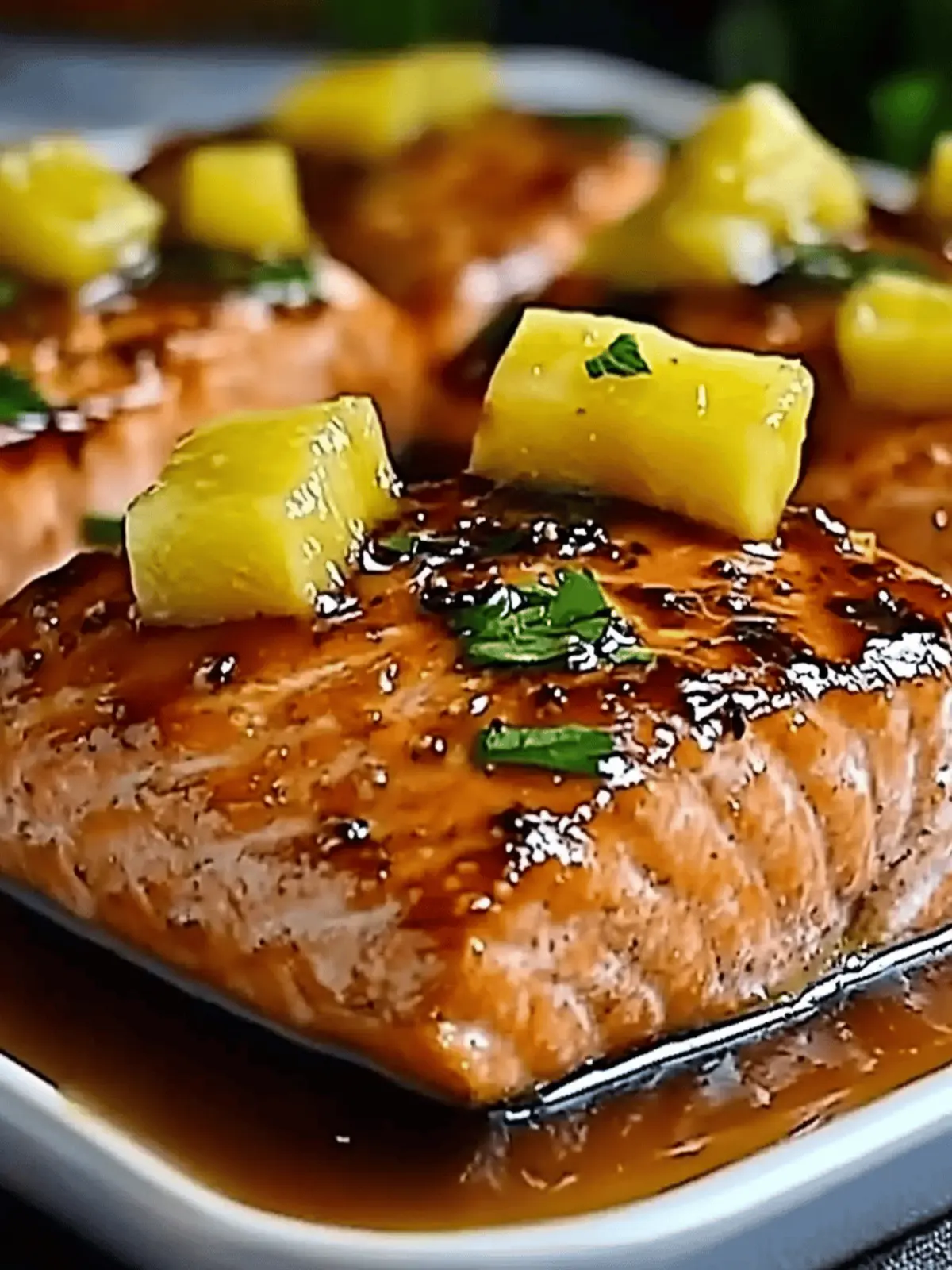Honey Pineapple Glazed Salmon