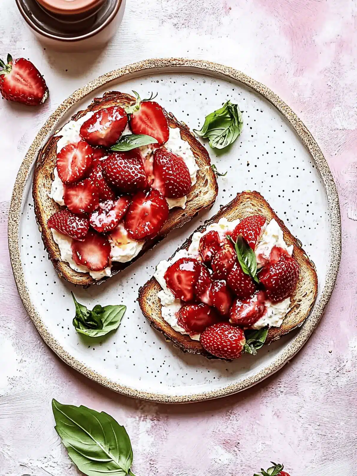 Roasted Strawberry Ricotta Toast