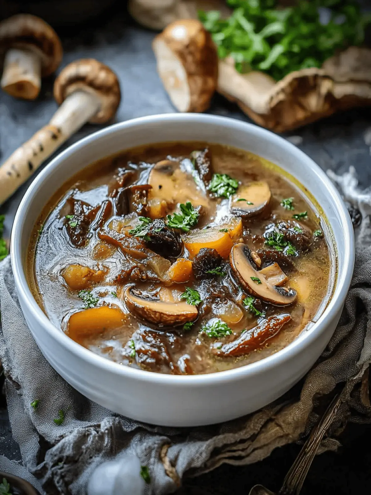 Russian Dried Mushroom Soup