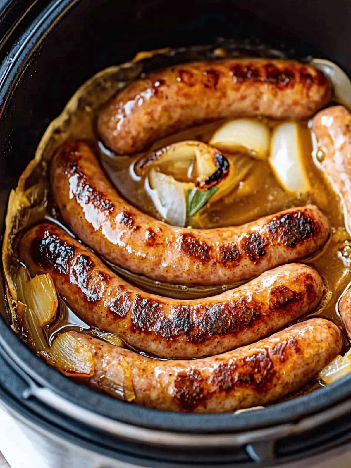 Slow Cooker Beer Brats