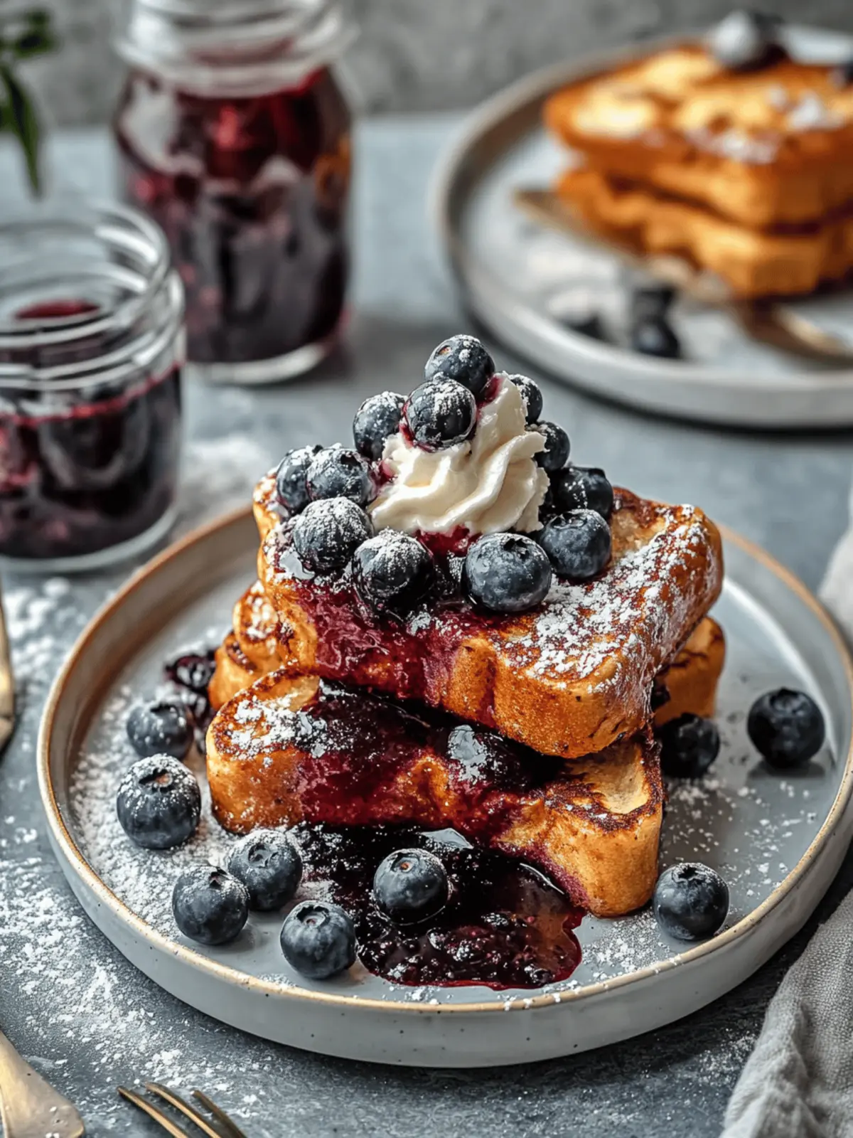 Brioche French Toast with Blueberry Compote