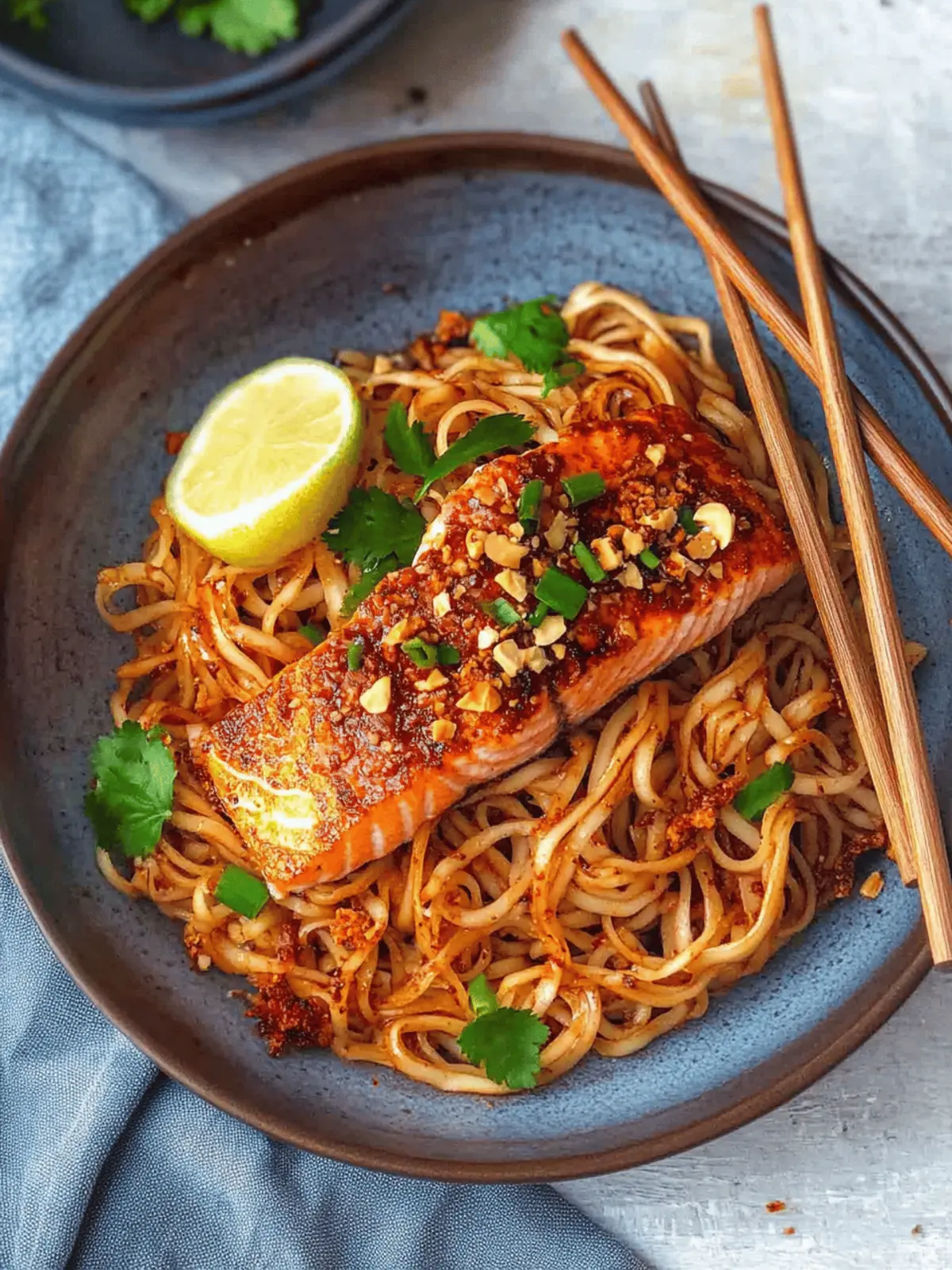 Asian Salmon with Noodles