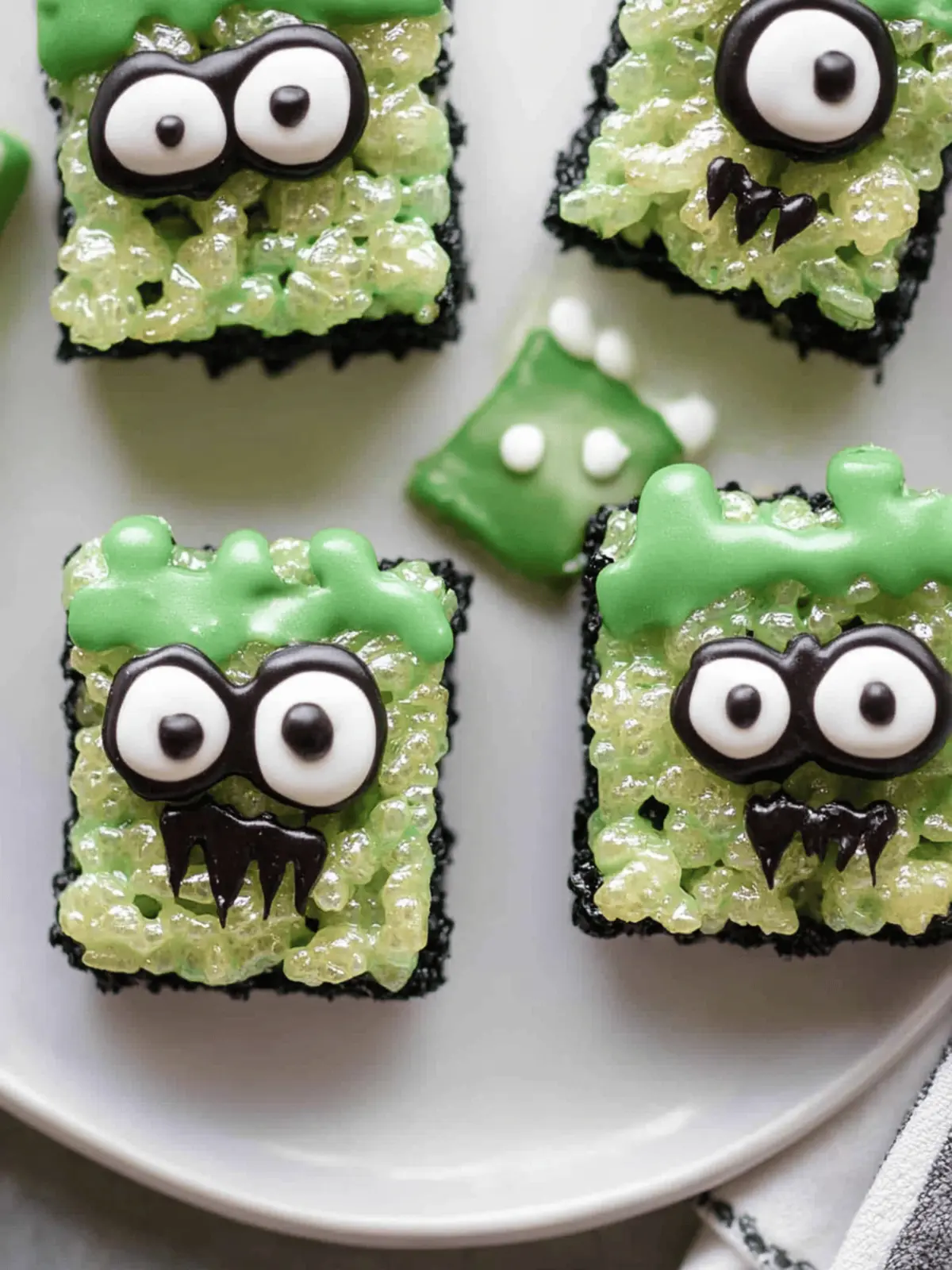 Frankenstein Rice Krispie Treats