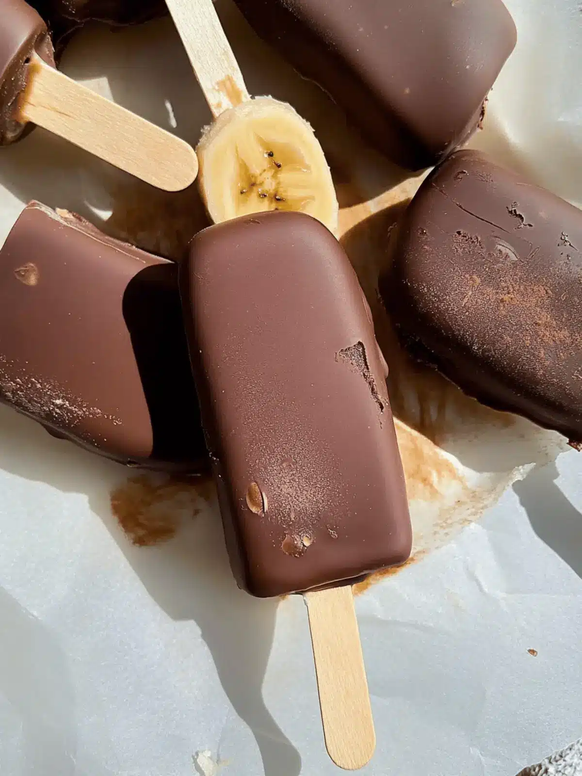 Chocolate Covered Banana Ice Cream Bars
