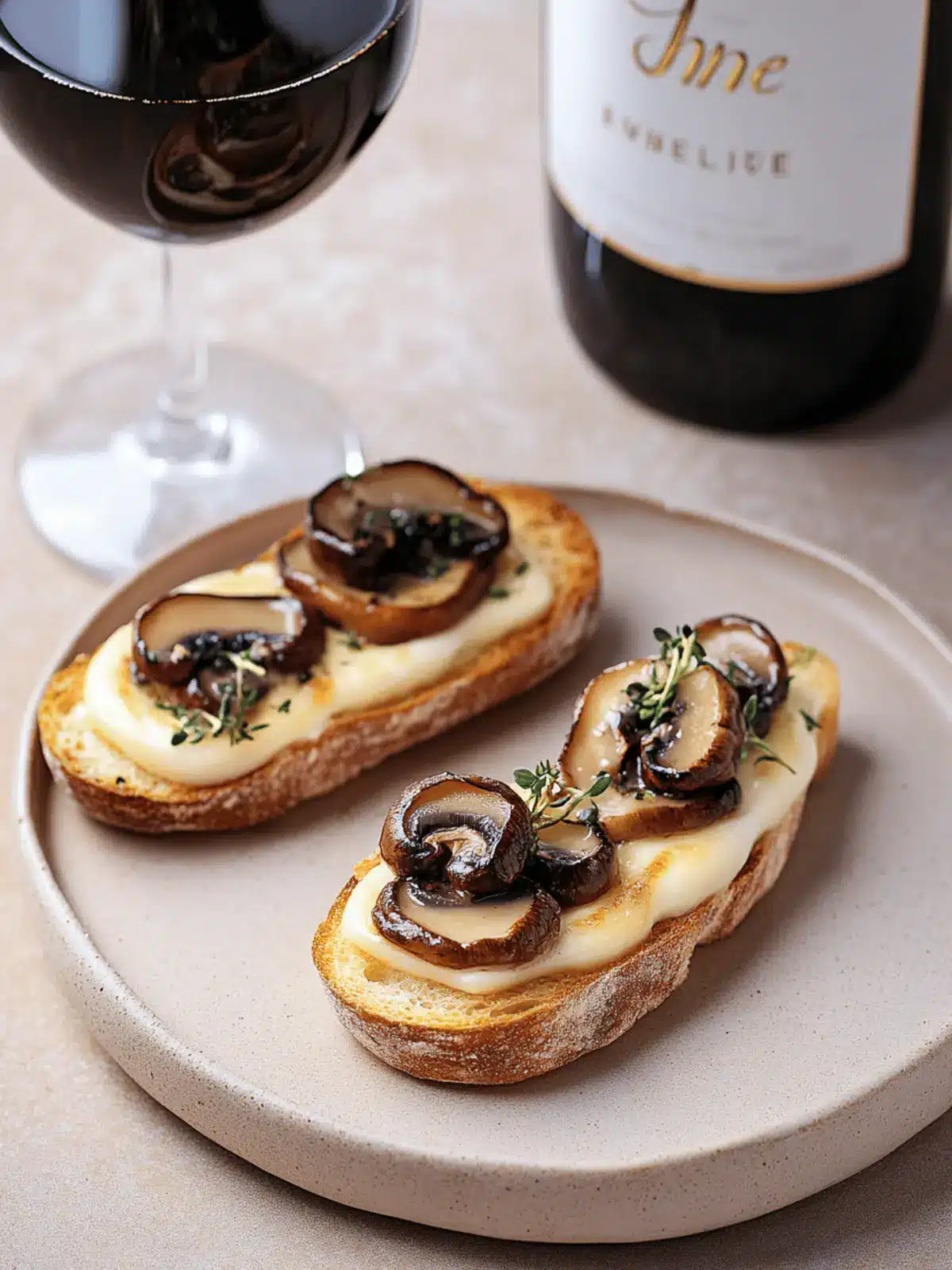 Mushroom & Brie Crostini
