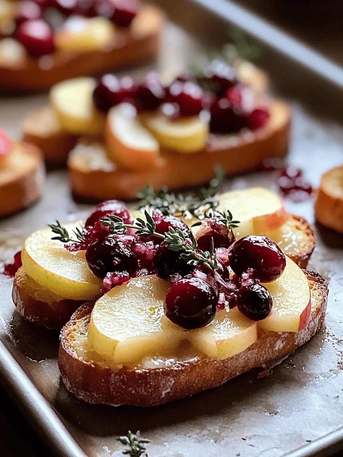 Cranberry Apple Brie Crostini