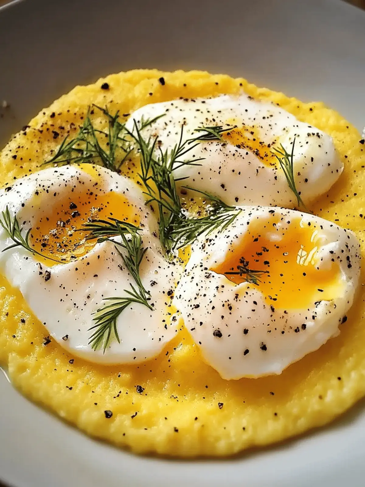 Creamy Polenta with Poached Eggs