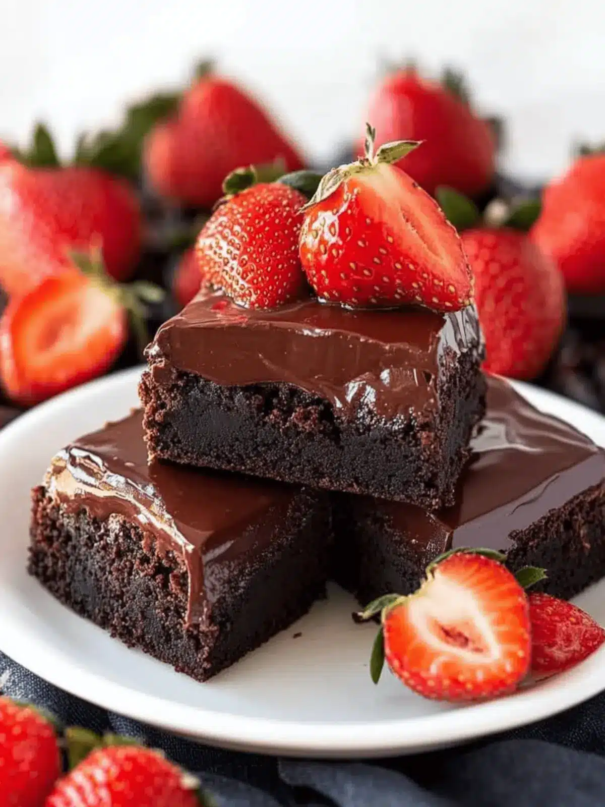 Chocolate Covered Strawberry Brownies