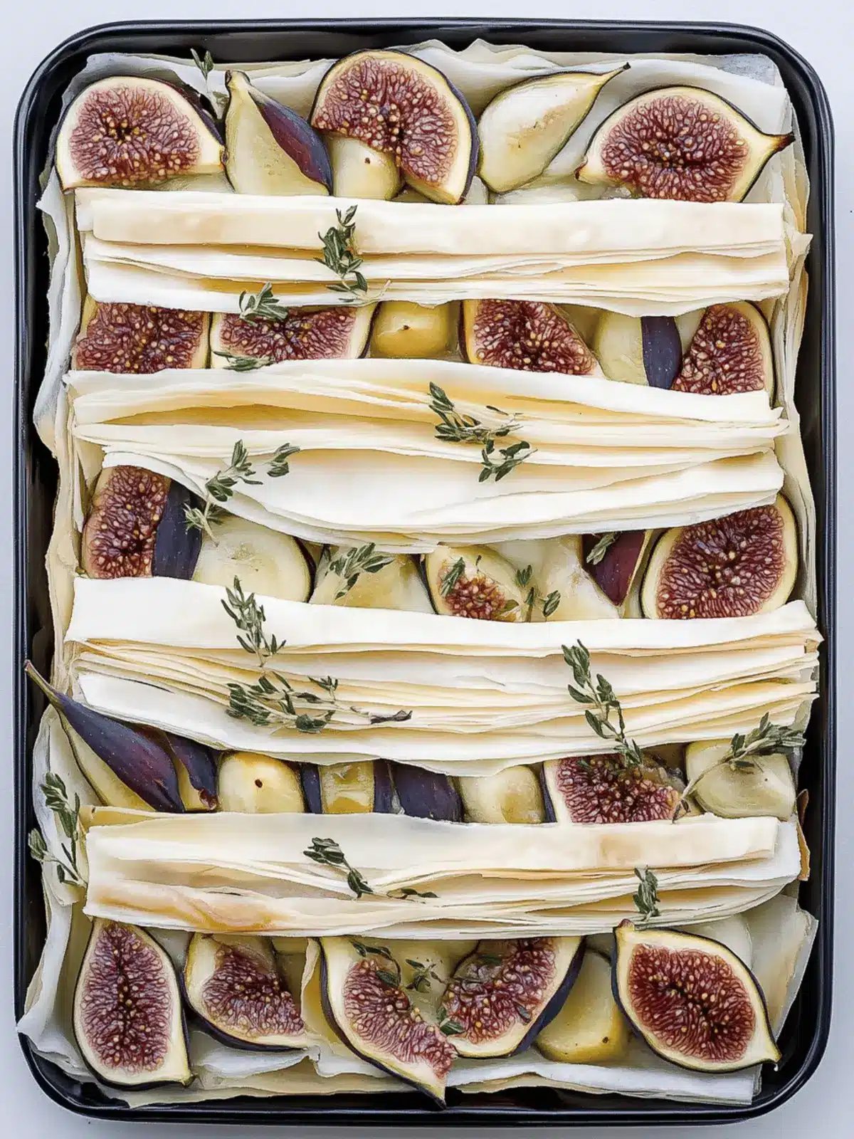 Fig and Brie Filo Crinkcle Pie
