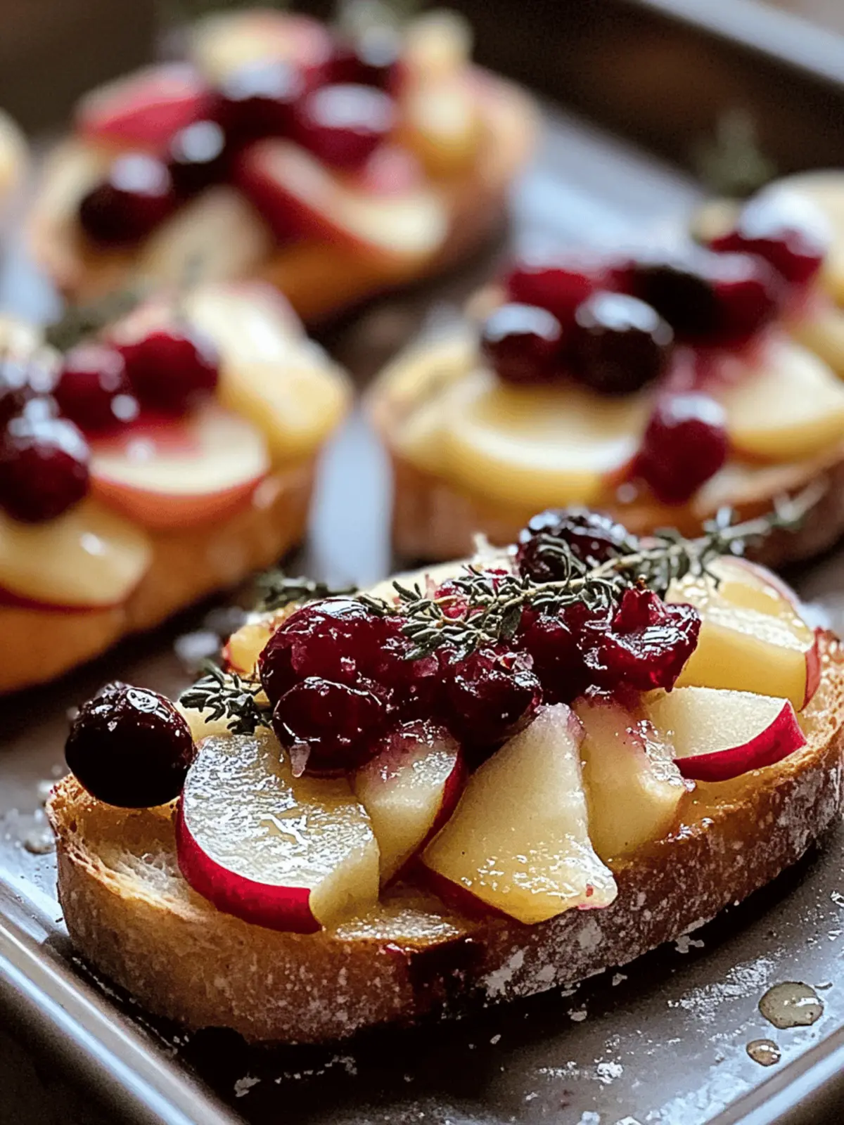 Cranberry Apple Brie Crostini