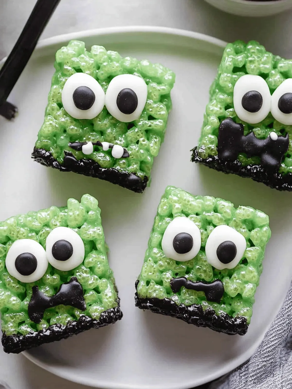 Frankenstein Rice Krispie Treats