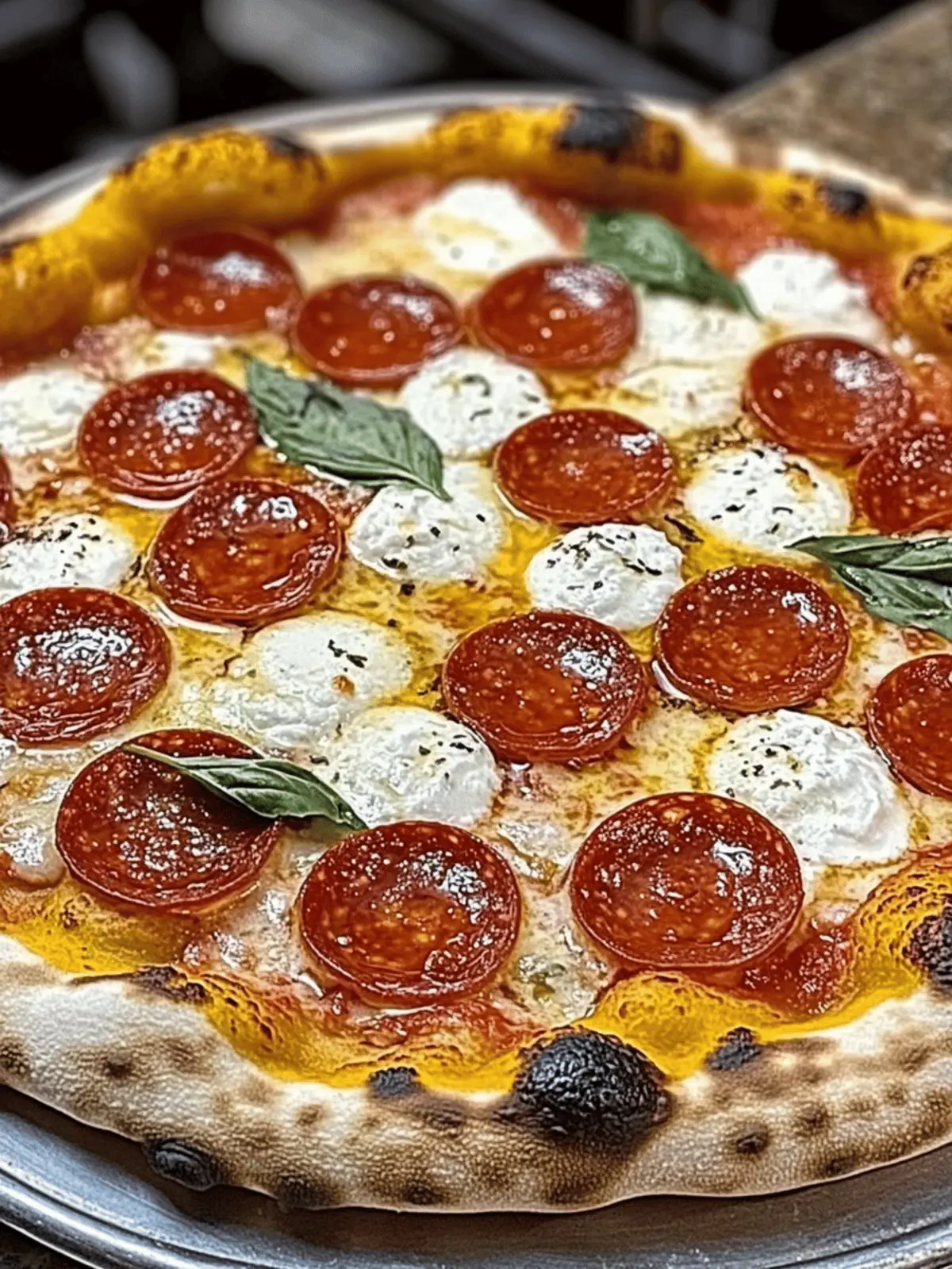 Hot Honey Pepperoni Ricotta Pizza