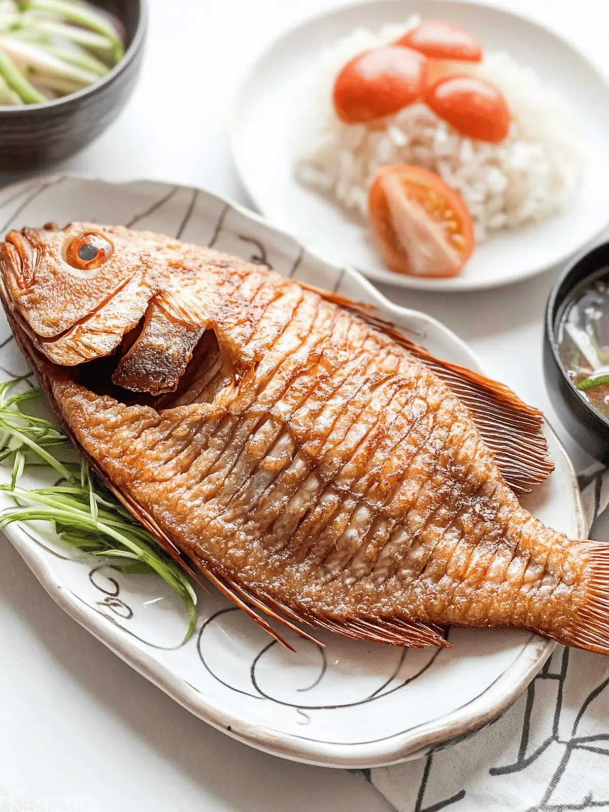 Crispy Pan-Fried Red Tilapia Fish