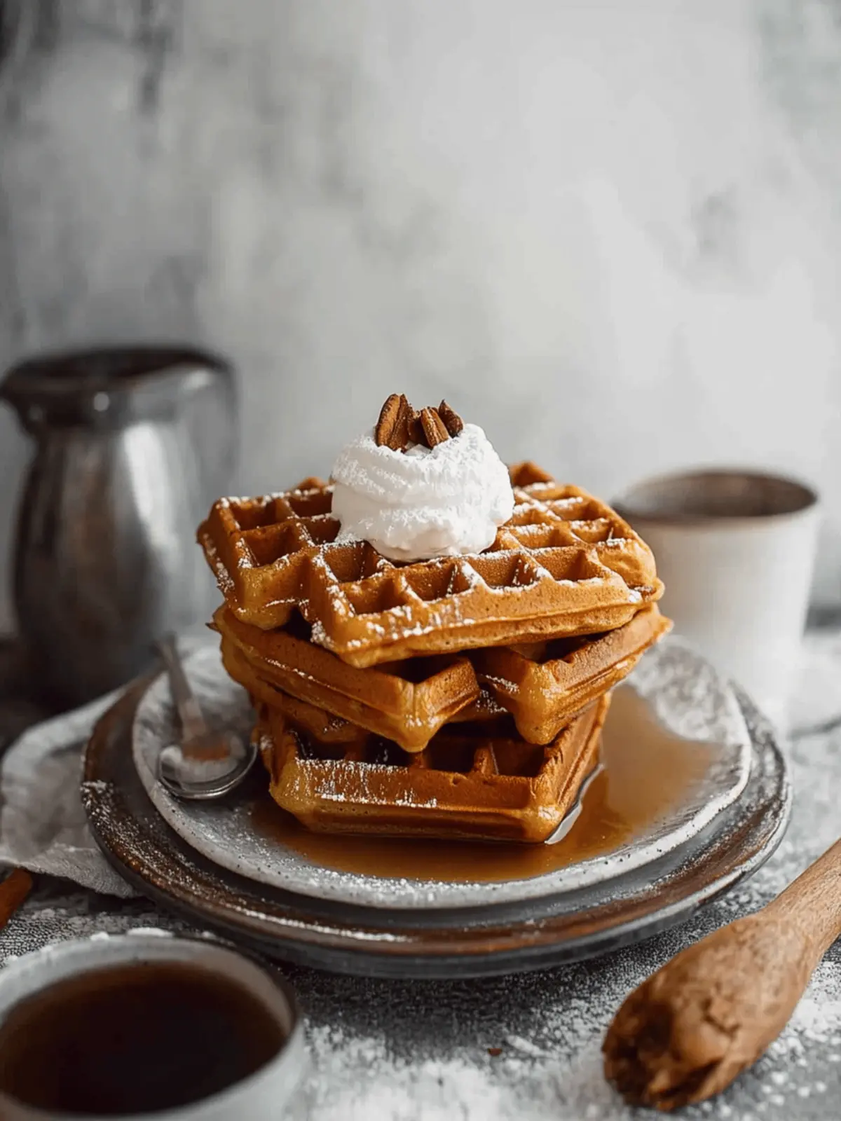 Morning Gingerbread Waffles