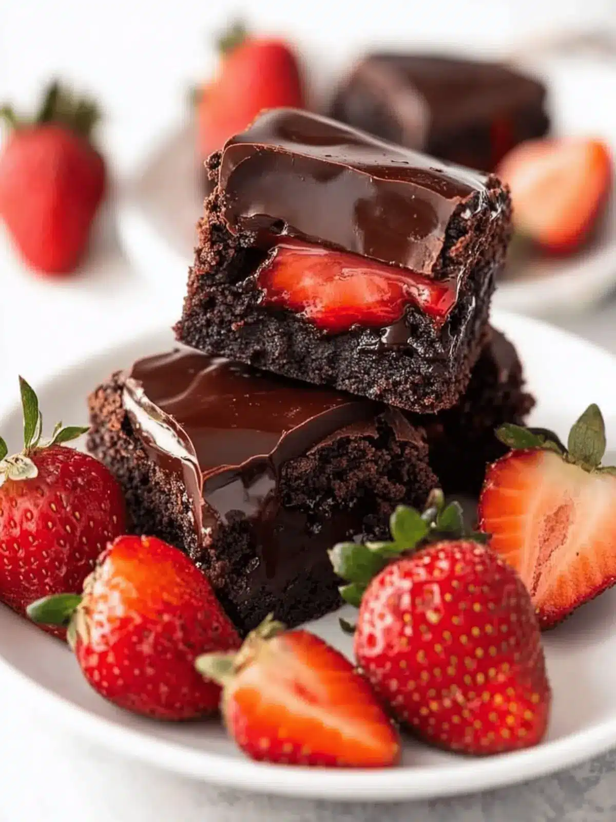 Chocolate Covered Strawberry Brownies