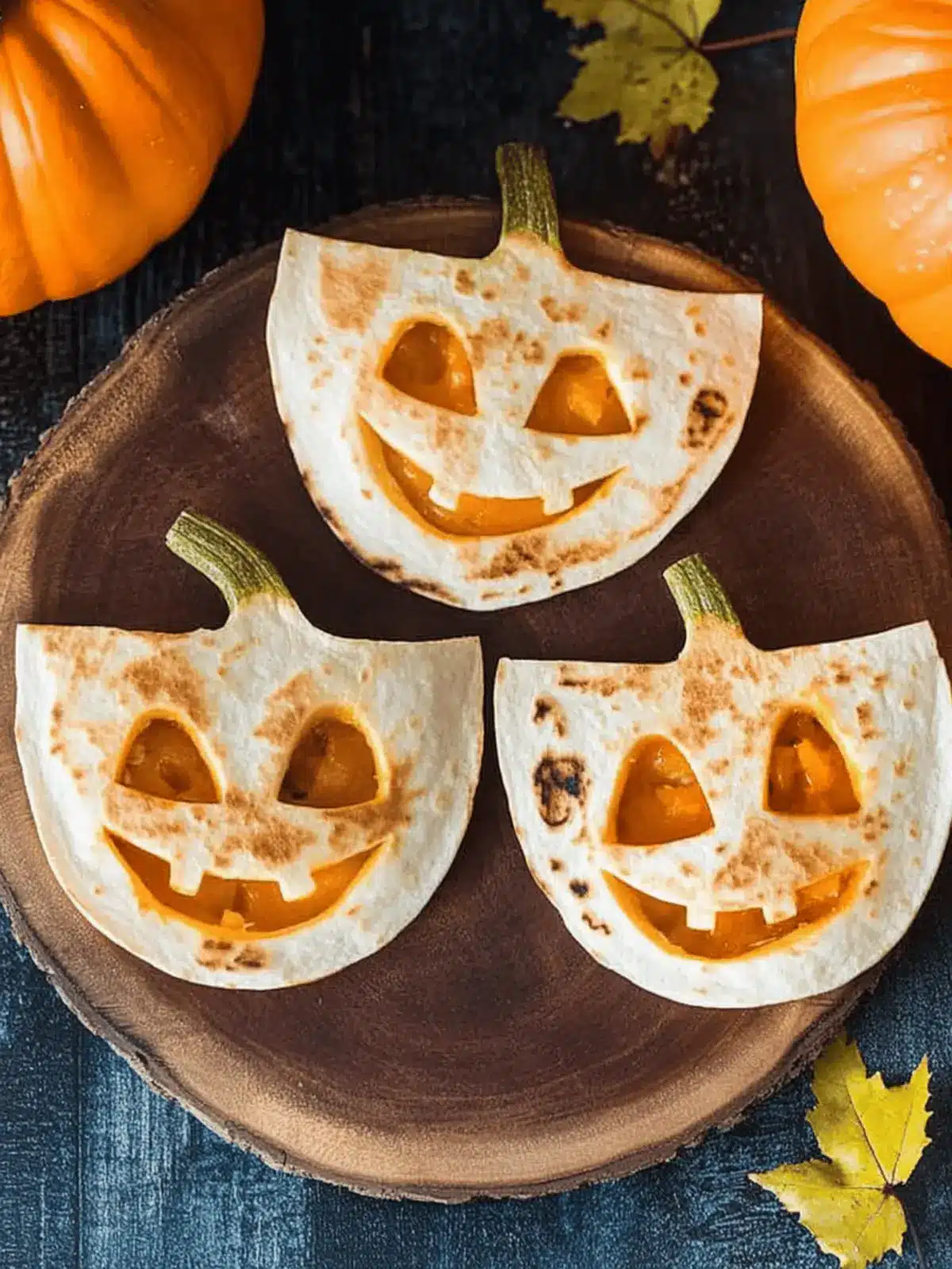 Jack O Lantern Quesadillas