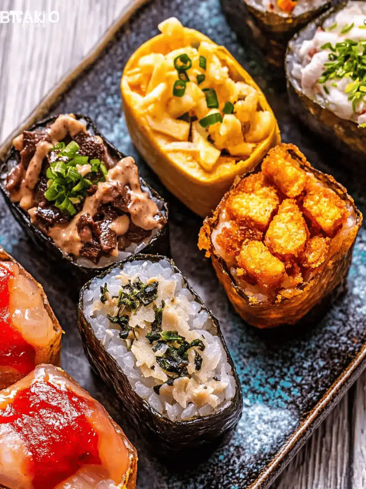 Inari Sushi with 5 Toppings: DIY Your Flavorful Adventure Inari Sushi with 5 Type Toppings