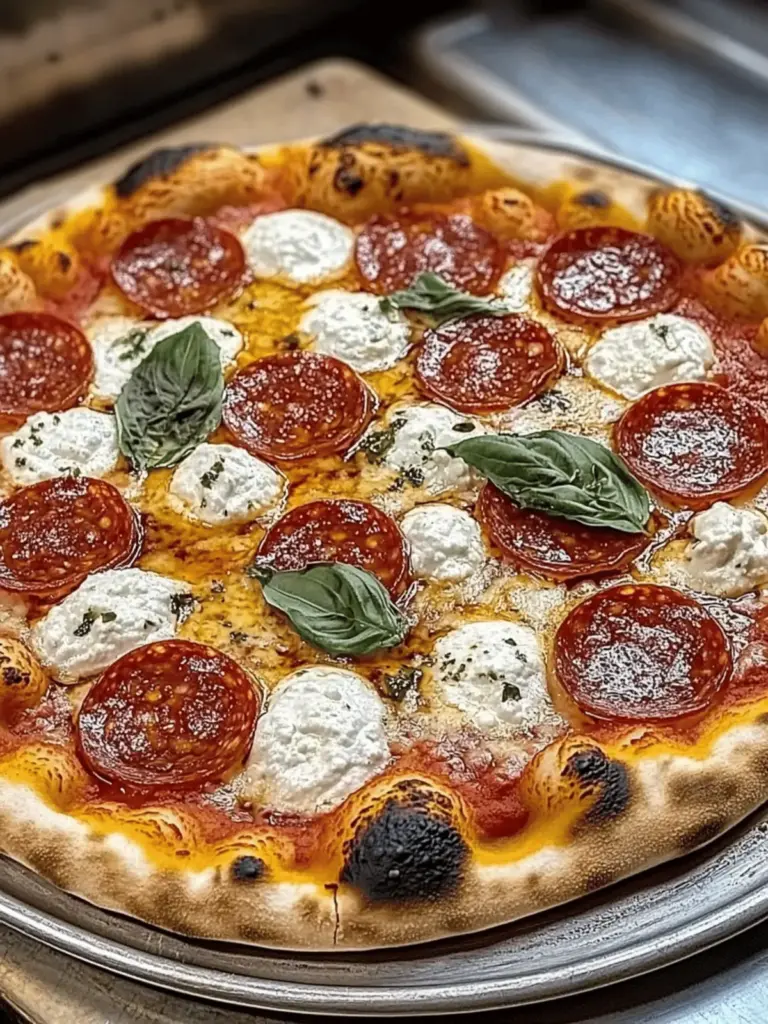 Hot Honey Pepperoni Ricotta Pizza