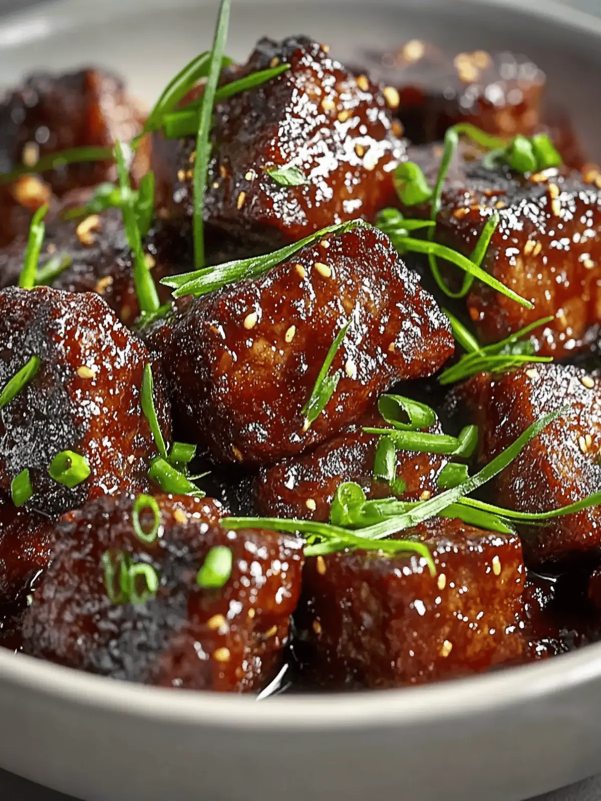 Sweet and Sticky Steak Bites