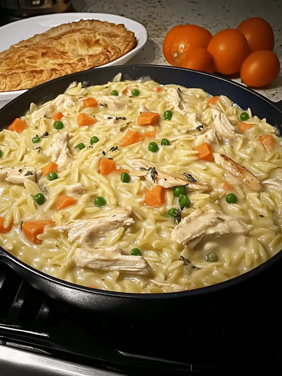Creamy Chicken Pot Pie Orzo
