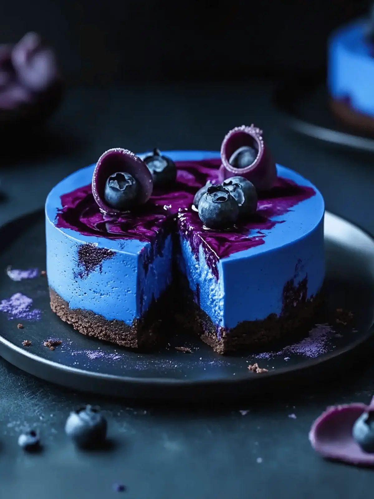 Ravenclaw Midnight Blueberry Cheesecake: Dive into Magic Ravenclaw Midnight Blueberry Cheesecake