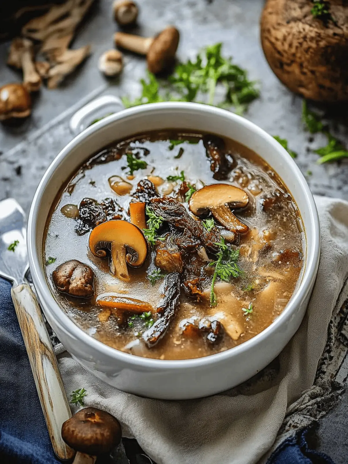 Russian Dried Mushroom Soup