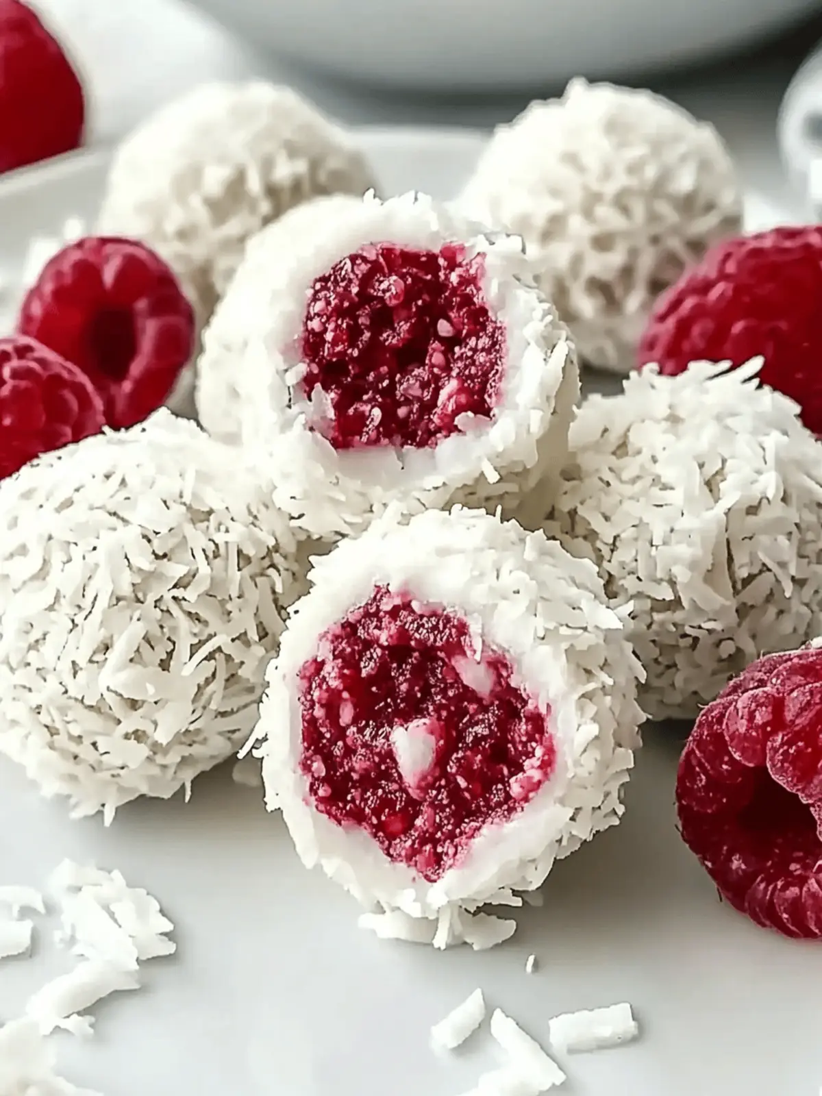 Raspberry Coconut Balls