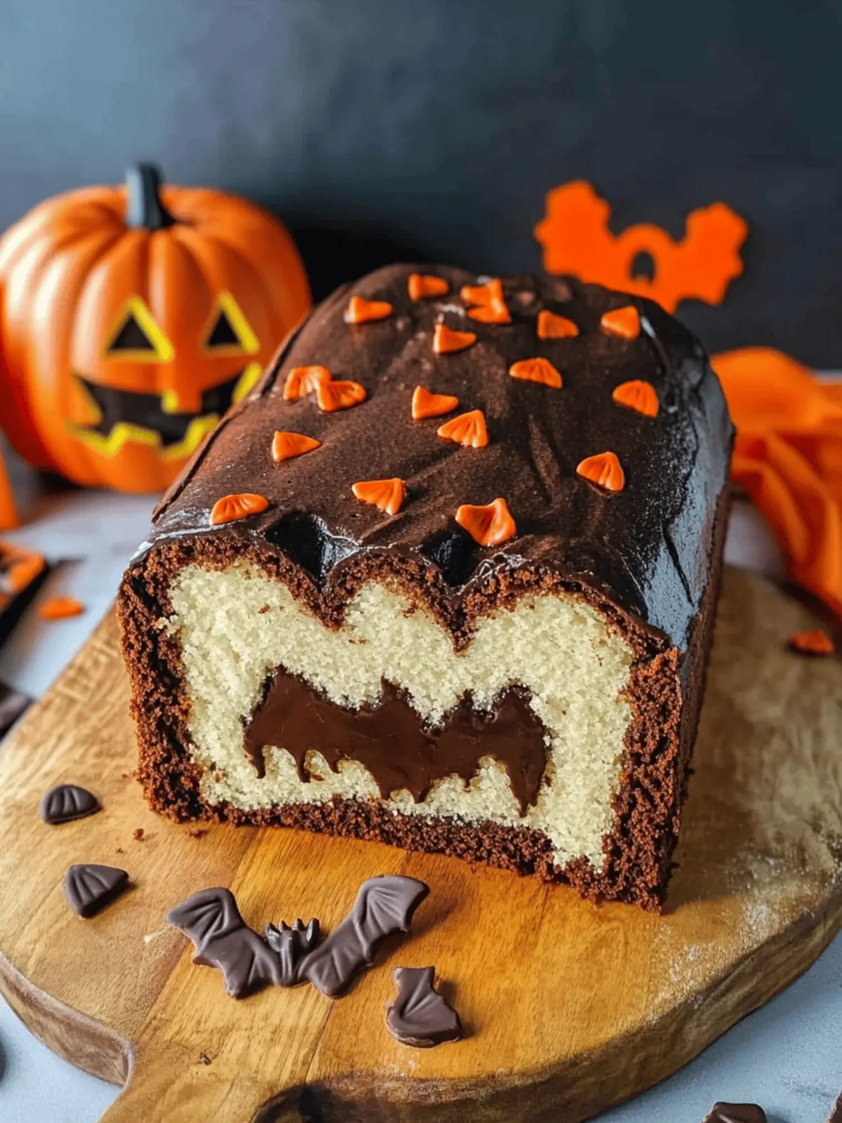Chocolate Pound Cake for Halloween