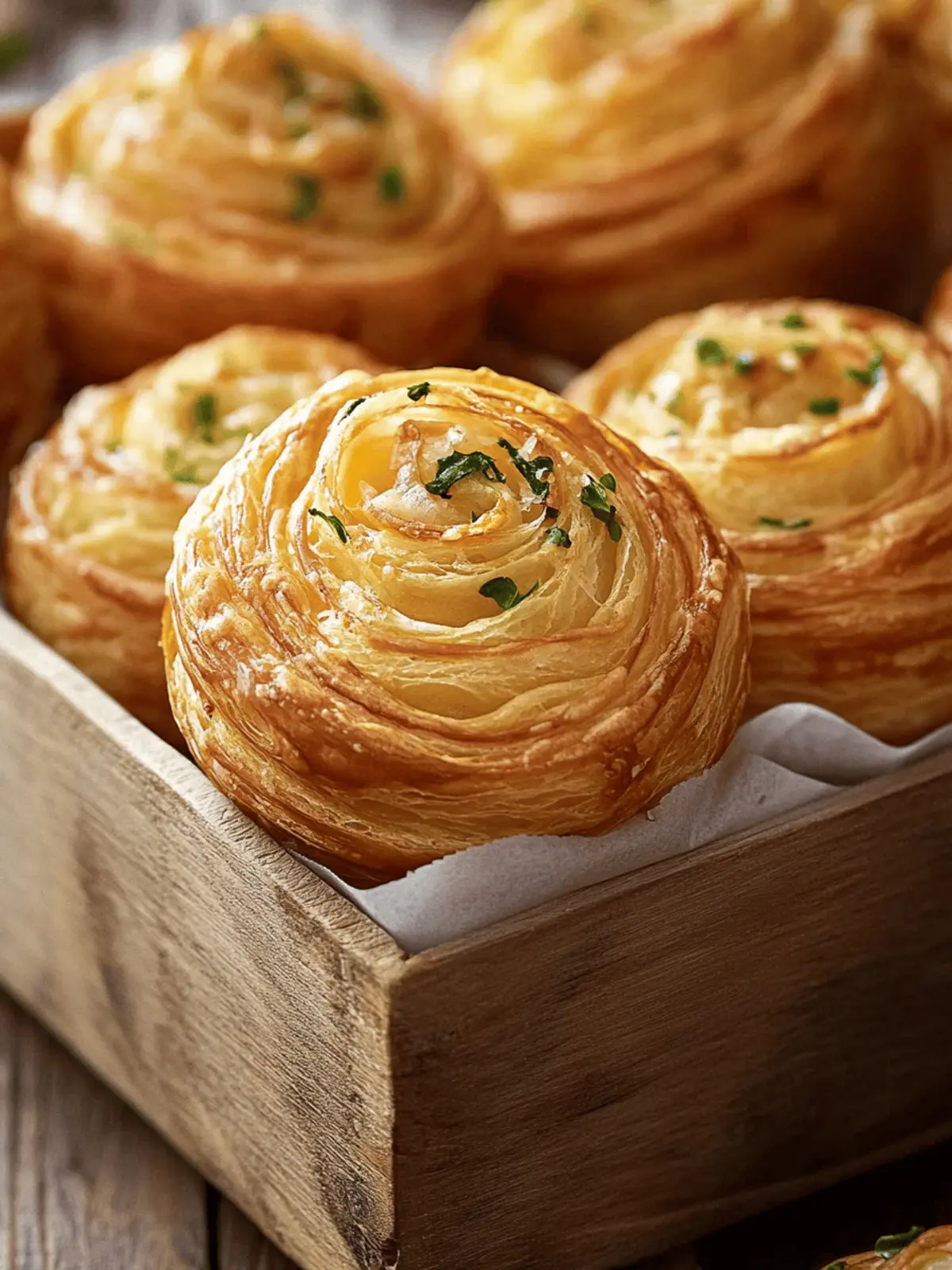 Cheesy Garlic Cruffin