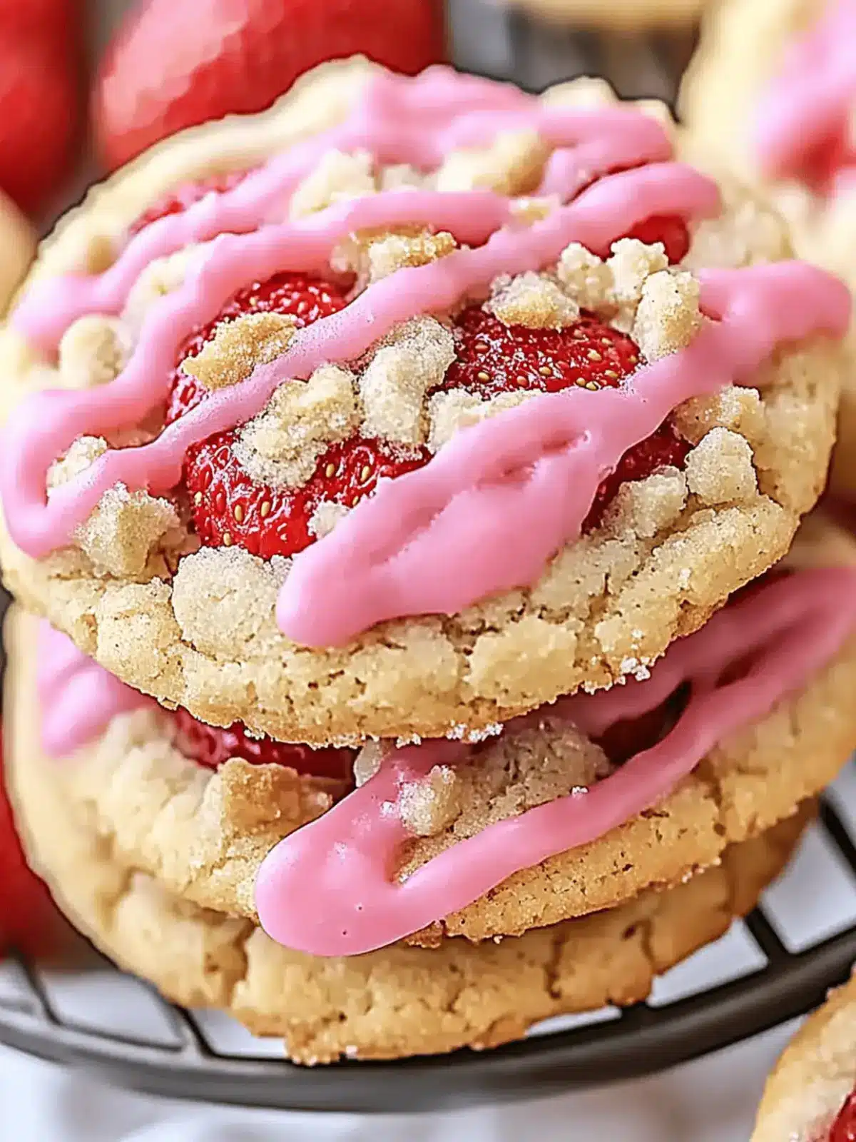 Strawberry Crunch Cookies