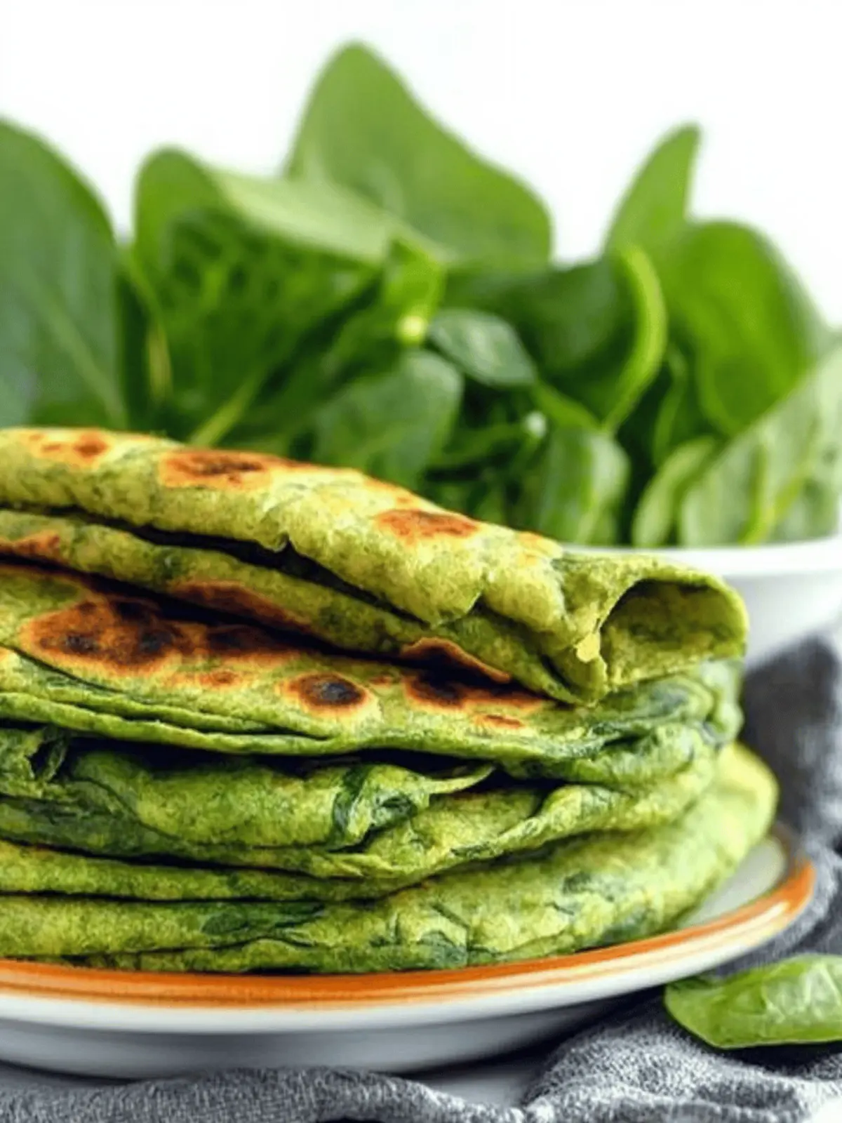 Homemade Spinach Tortillas