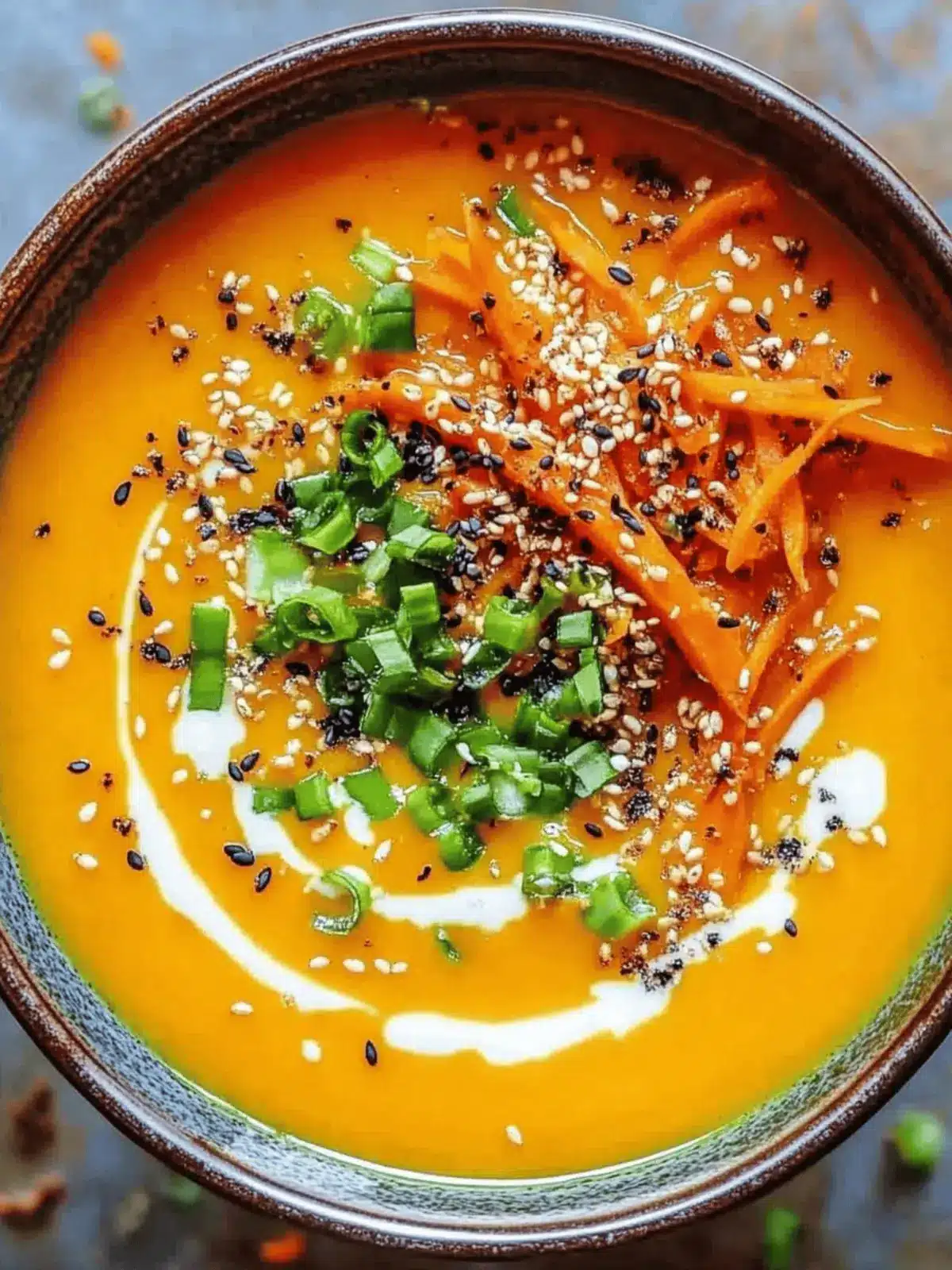 Spicy Miso Carrot Soup