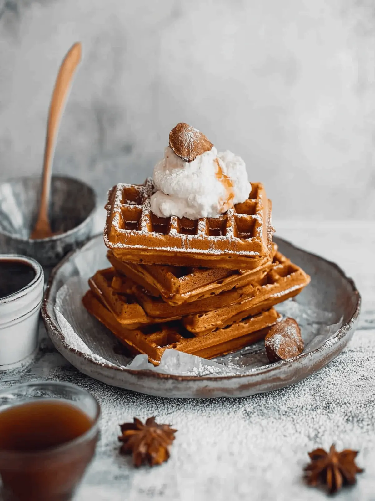 Morning Gingerbread Waffles