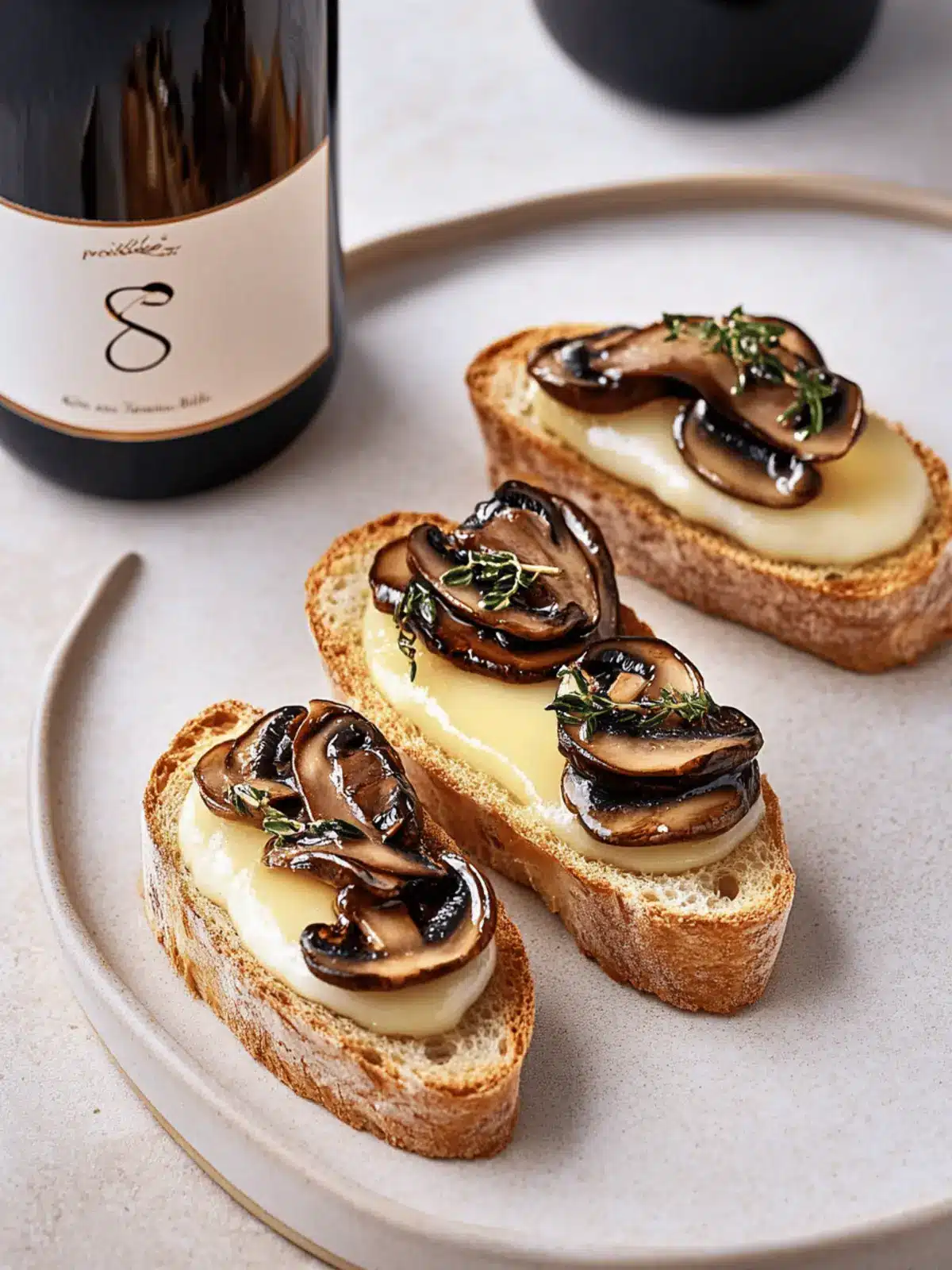 Mushroom & Brie Crostini
