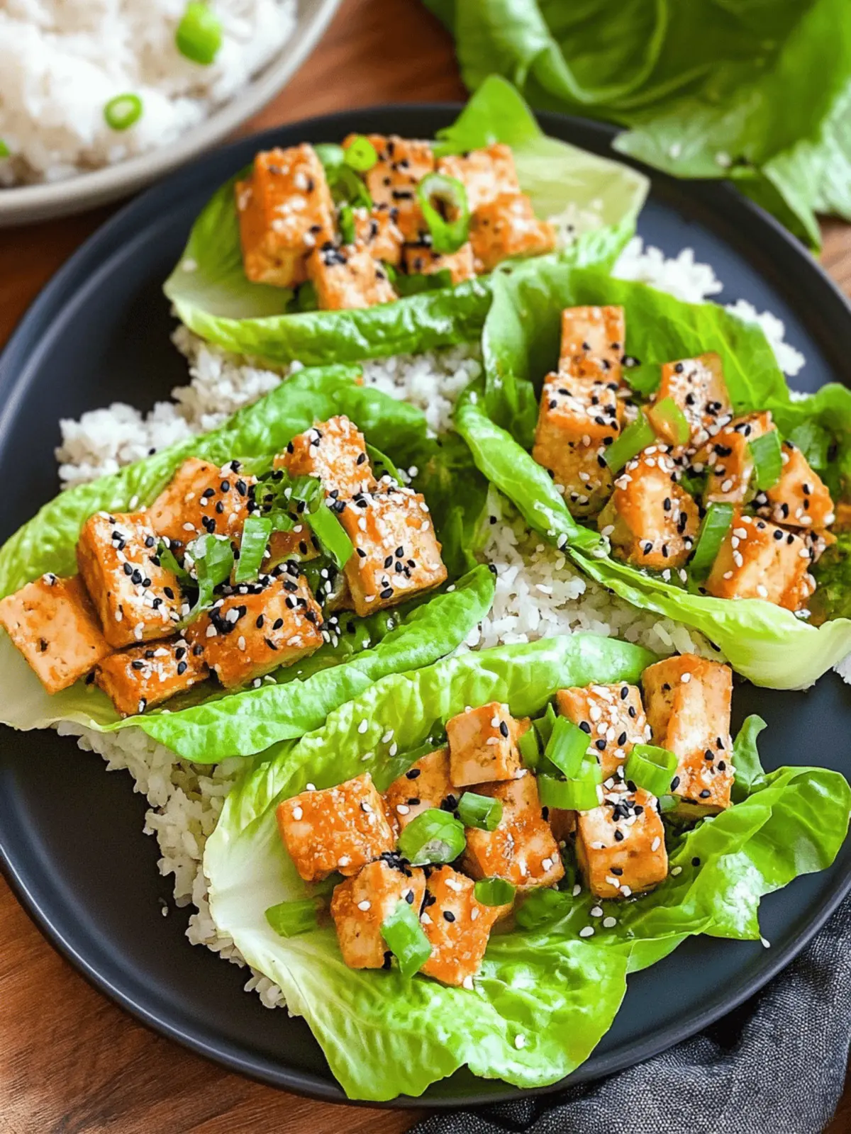 Bang Bang Tofu Lettuce Wraps