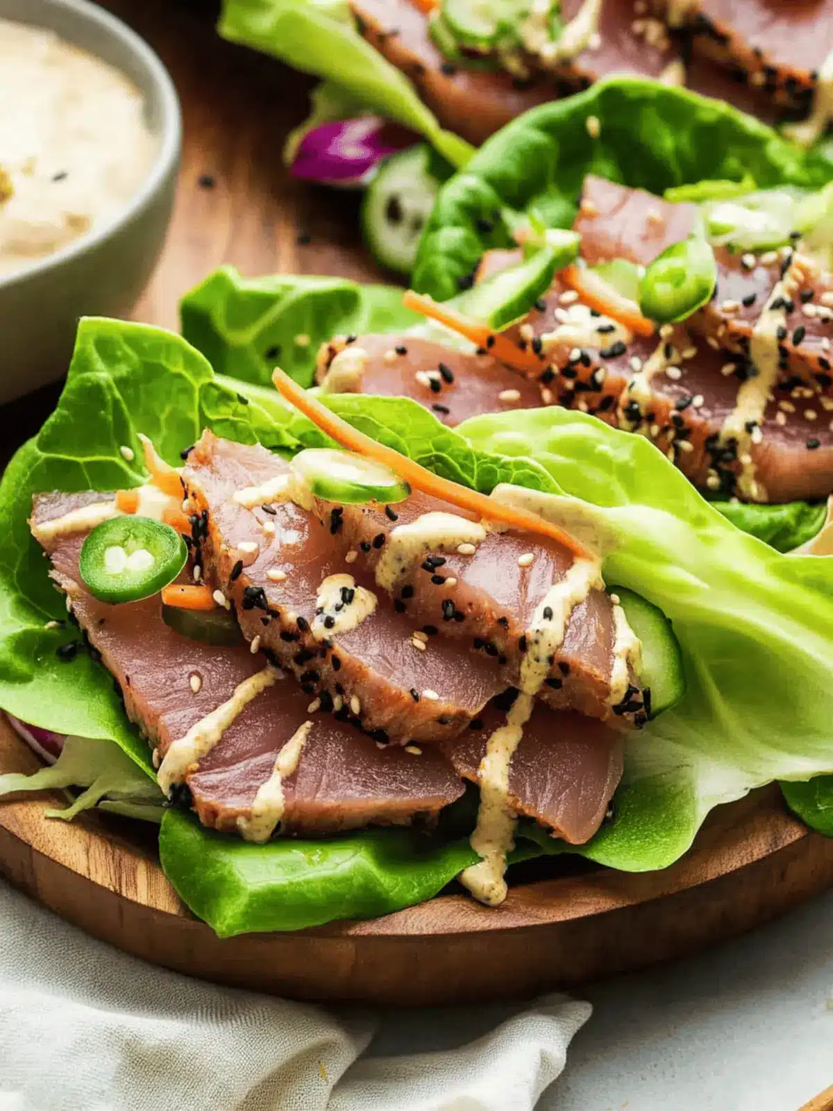 Ahi Tuna Lettuce Wraps