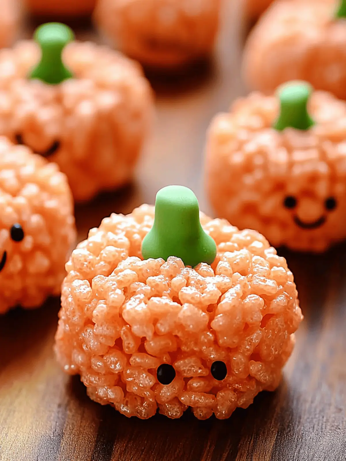 Rice Krispie Treat Pumpkins