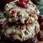 No-Bake Cranberry Pecan Praline Cookies
